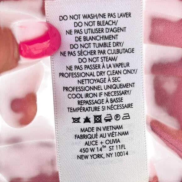 Alice & Olivia Classics Women’s Sz 2 Coral Pink Fitted Boss Bodycon Mini Dress - Picture 9 of 10